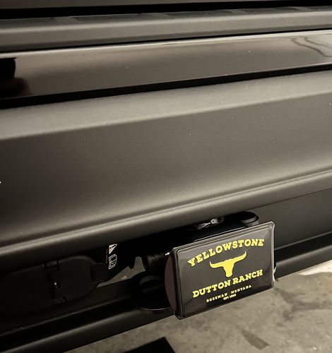 Customer photo review of Yellowstone Dutton Ranch Trailer Hitch Cover