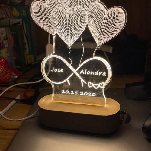 Customer photo review of Custom Night Light Up Led Sign | Cute Couples Gift | Romantic Gift | LED Name Light Sign | Custom Light | Anniversary Gift