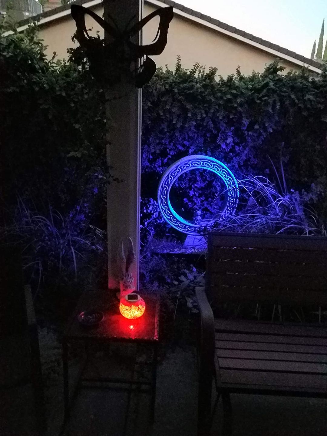 Customer photo review of TSUN Solar Spotlights Outdoor Garden Lights