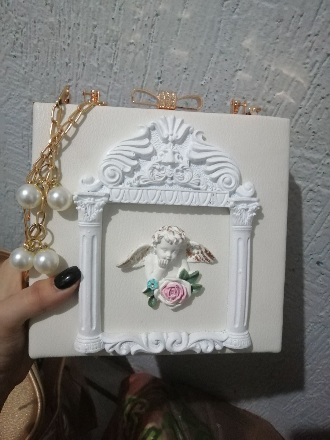 Customer photo review of Renaissance angel inspired bag
