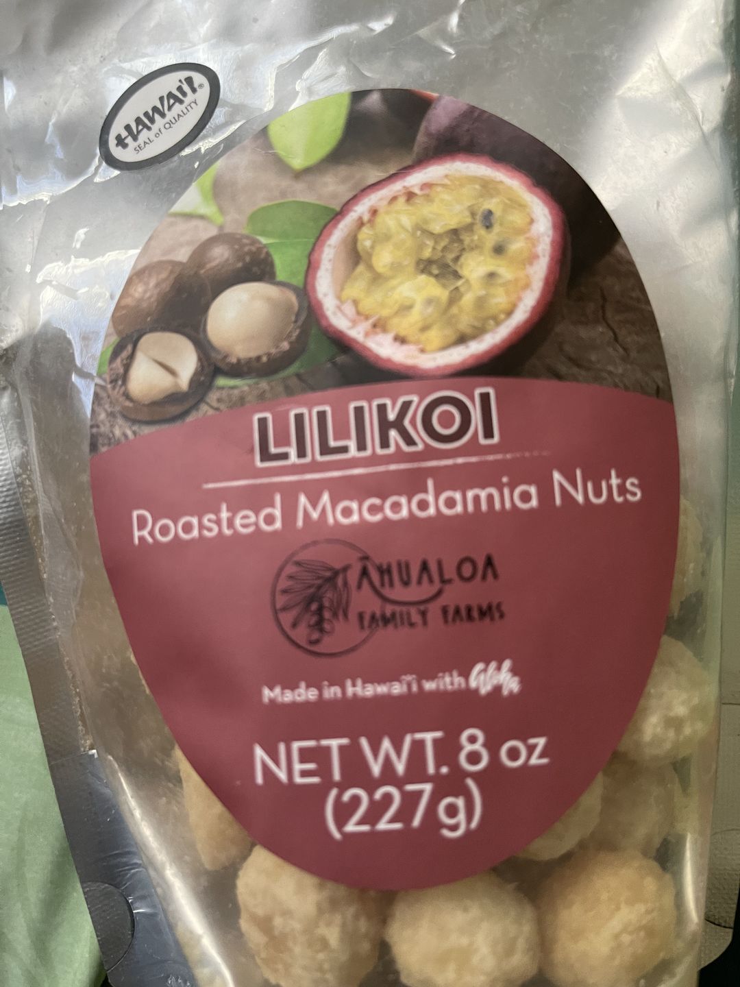 Customer photo review of Lilikoi Macadamia Nuts