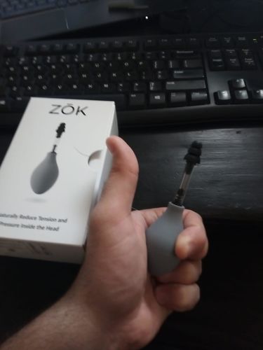 Customer photo review of Zōk- Naturally Reduce Pressure and Tension Inside the Head
