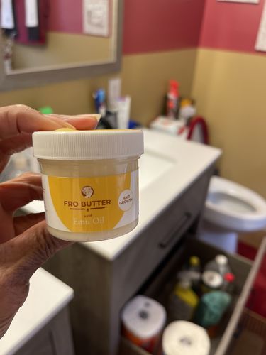 Customer photo review of Fro Butter with Emu Oil - Hair Growth Butter | For Damaged & Brittle Hair