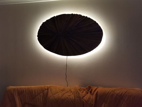 Customer photo review of Wandlampe Holz LUNAR