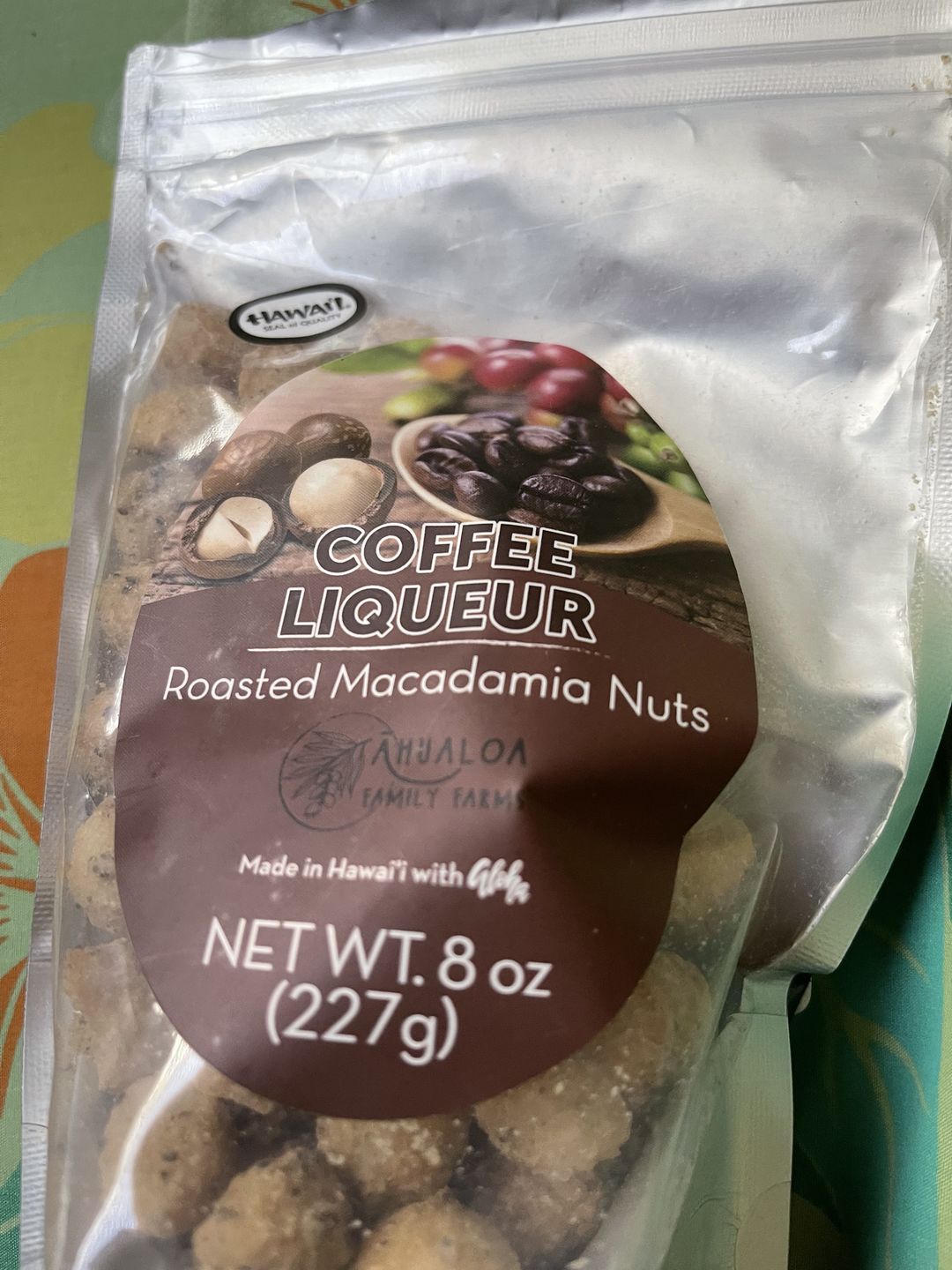 Customer photo review of Coffee Liqueur Macadamia Nuts