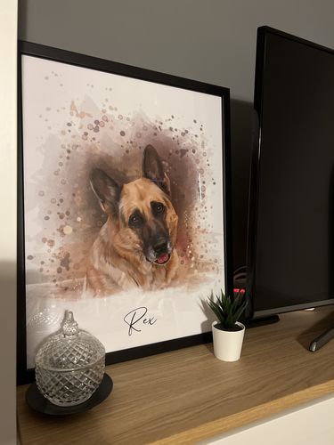 Customer photo review of Πορτραίτο Κατοικίδιου - Ακουαρέλα