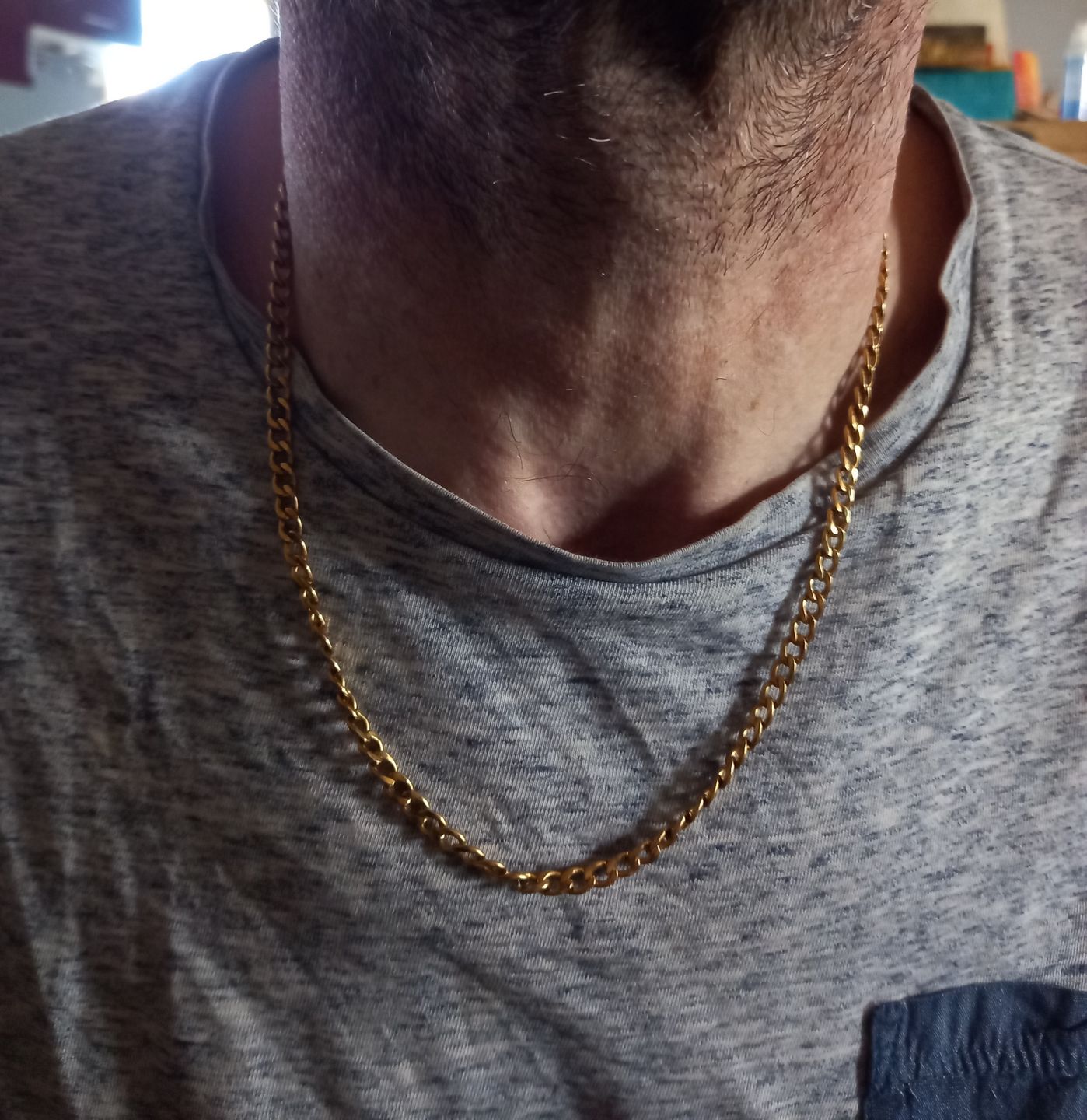 Customer photo review of Collier Chaîne Arrondie