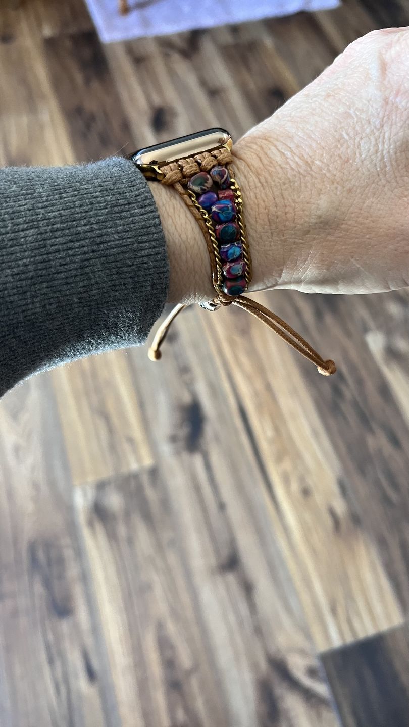 Customer photo review of Moonlight Jasper Apple Watch Strap