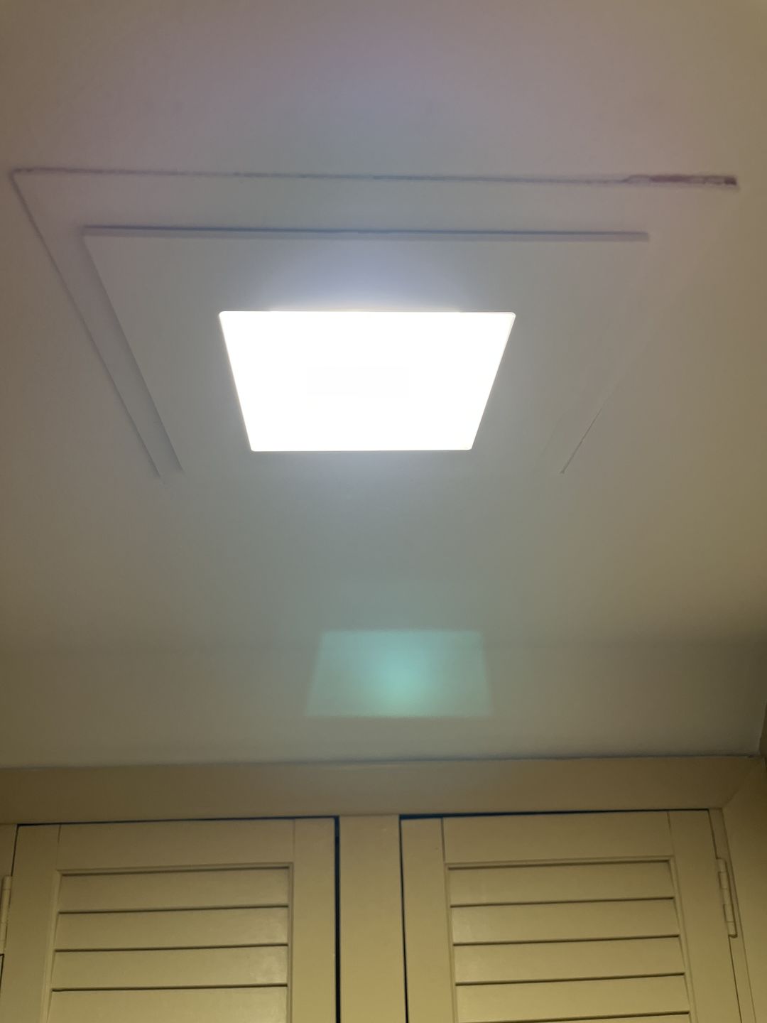 Customer photo review of 6 Inch LED Recessed Lighting, 12W, Square, Baffle Trim, ETL, Energy Star Listed, Dimmable, Recessed Downlights For Closets, Kitchens, Hallways, Doorways, Basement