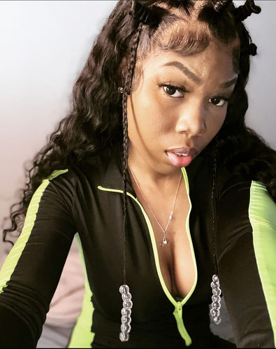 Customer photo review of 13x4 Lace Frontal Natural Black Water Wave Wig with Baby Hair