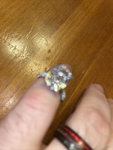 Customer photo review of Louily Elegant 4.5Ct Radiant Cut Engagement Ring Promise Ring For Her