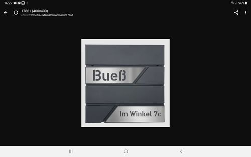 Customer photo review of AlbersDesign Briefkasten B1 anthrazit (RAL7016) personalisiert mit Edelstahl-Schildern
