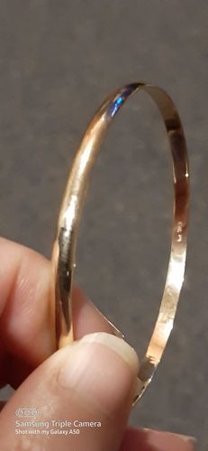 Customer photo review of Polished Bangle in 9ct Rose Gold