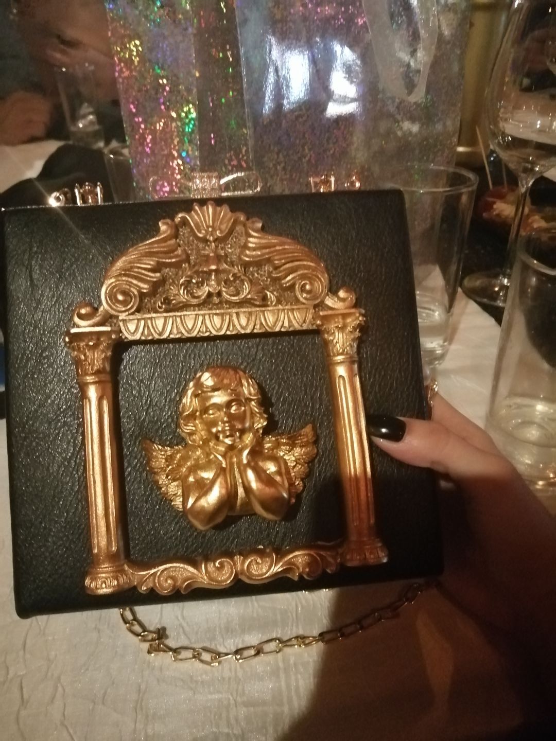 Customer photo review of Renaissance angel inspired bag