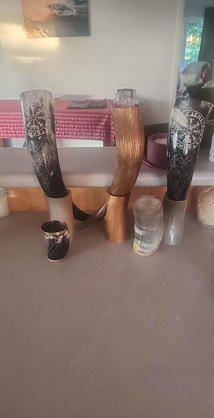 Customer photo review of Premium Ravens Guidance Drinking Horn