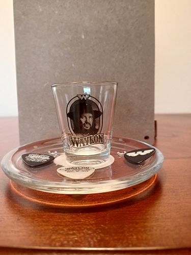 Customer photo review of Waylon Jennings Portrait Shot Glass
