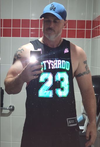 Customer photo review of Trip Reflective - Baller - Muscle Tank top