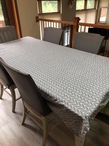 Customer photo review of High Quality Cotton Linen Table Cover