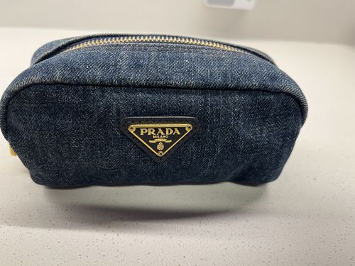 Customer photo review of Preloved Prada Denim Cosmetic Pouch 224 022223