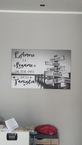 Customer photo review of TELA PERSONALIZZATA "TRAMONTO AL MOLO" V4