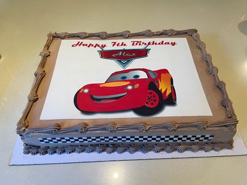 Customer photo review of Cars - Edible Icing Toppers