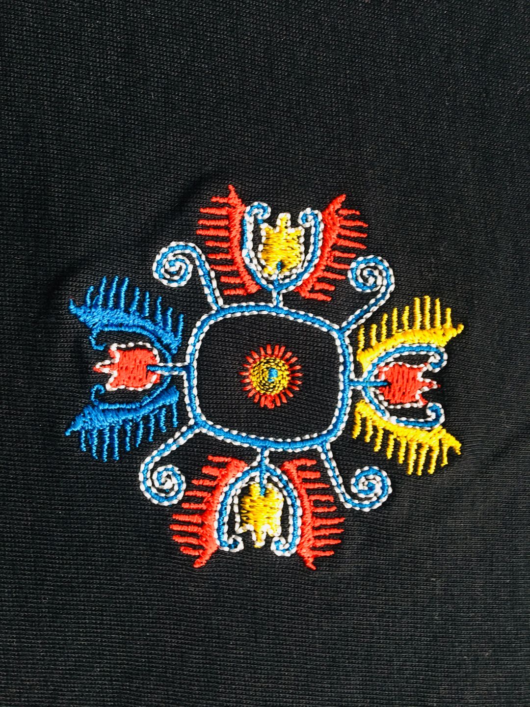 Customer photo review of Дамска тениска бродирана с детайл от шевица "Плодородие"