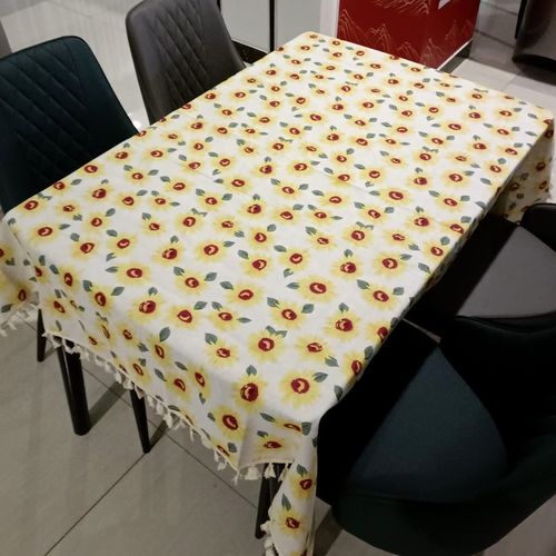 Customer photo review of High Quality Cotton Linen Table Cover