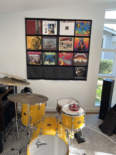 Customer photo review of 12" Vinyl Record Display Frame - LP Wall Storage