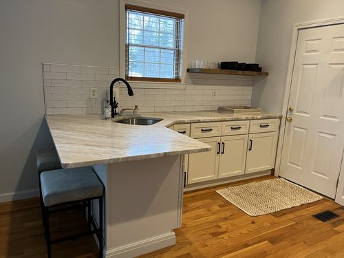 Customer photo review of Rustic Floating Shelves