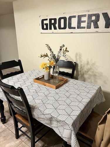 Customer photo review of High Quality Cotton Linen Table Cover