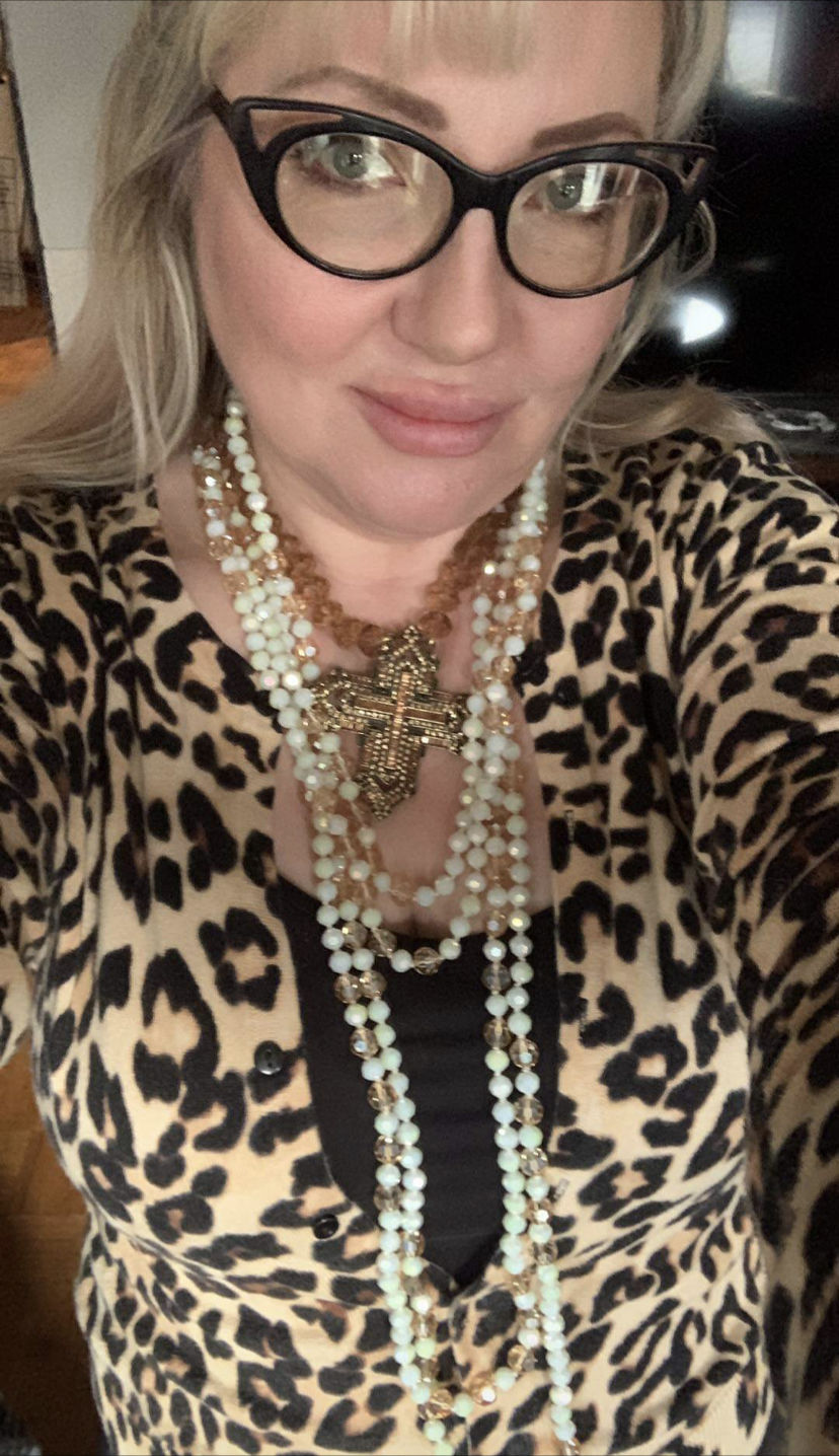 Customer photo review of Heidi Daus® "Starting Lineup" Strand Bead Set Of Three Necklaces
