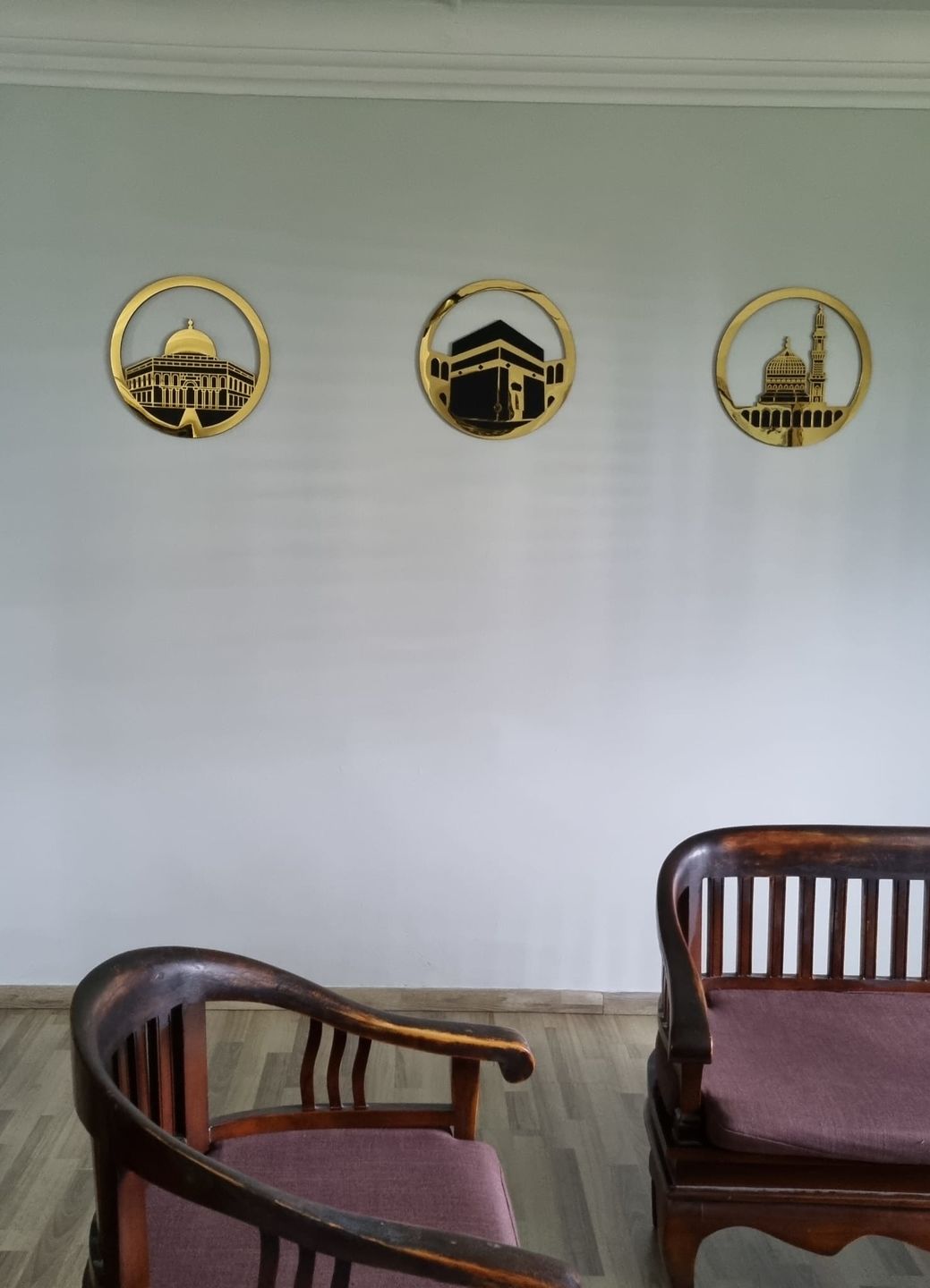 Customer photo review of Circular Masjid Al Aqsa, Masjid Al-Haram & Masjid An-Nabawi Acrylic Islamic Wall Art