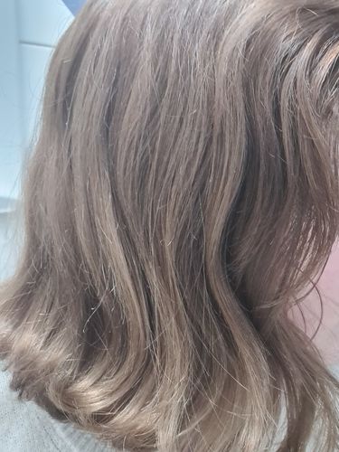 Customer photo review of Notre soin éclaircissant pour des cheveux rayonnants en moins de 5 minutes