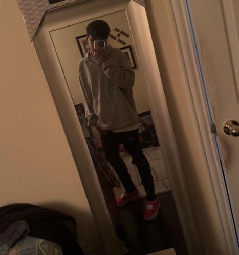 Customer photo review of RT No. 4460 GRAY STAND COLLAR HALF ZIP-UP SWEATER
