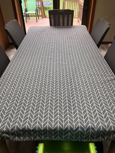 Customer photo review of High Quality Cotton Linen Table Cover