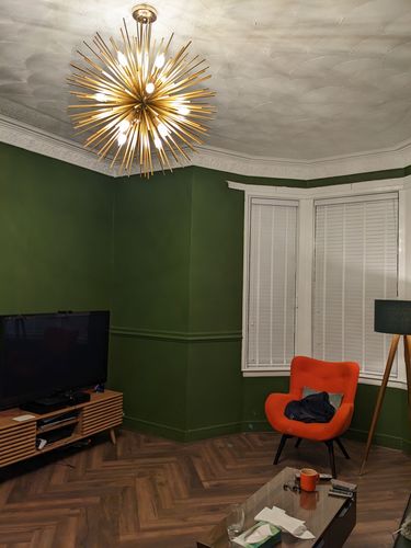 Customer photo review of Modern Gold Sputnik Chandelier for Kitchen Island