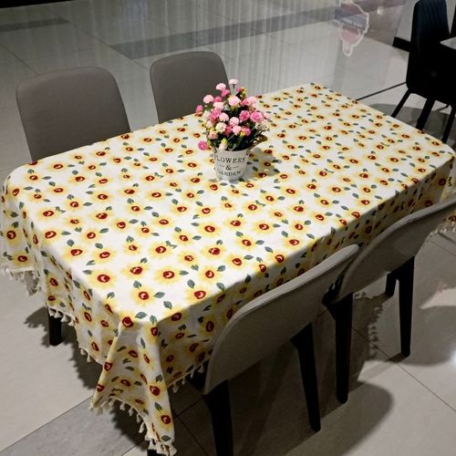 Customer photo review of High Quality Cotton Linen Table Cover