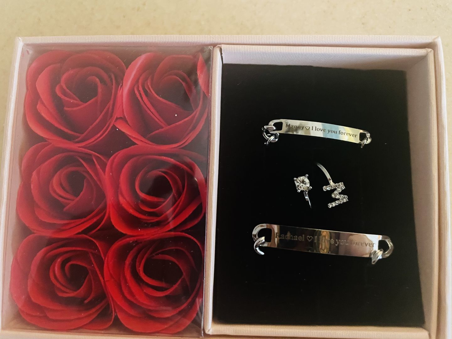 Customer photo review of Initial Sterling Silver Ring