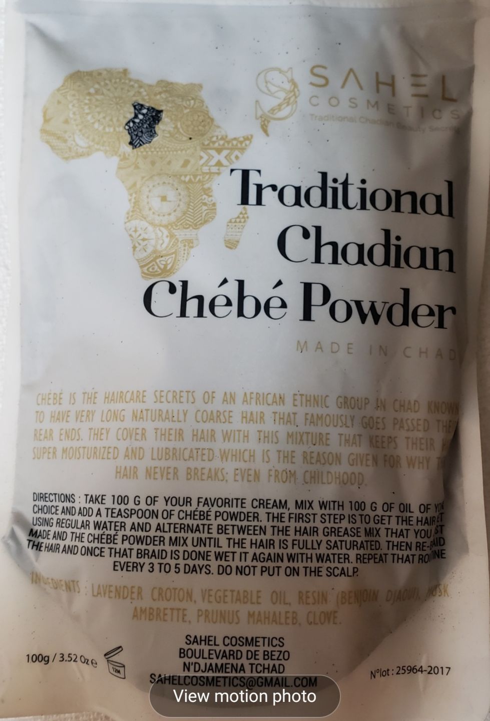 Customer photo review of Chébé powder 100 g