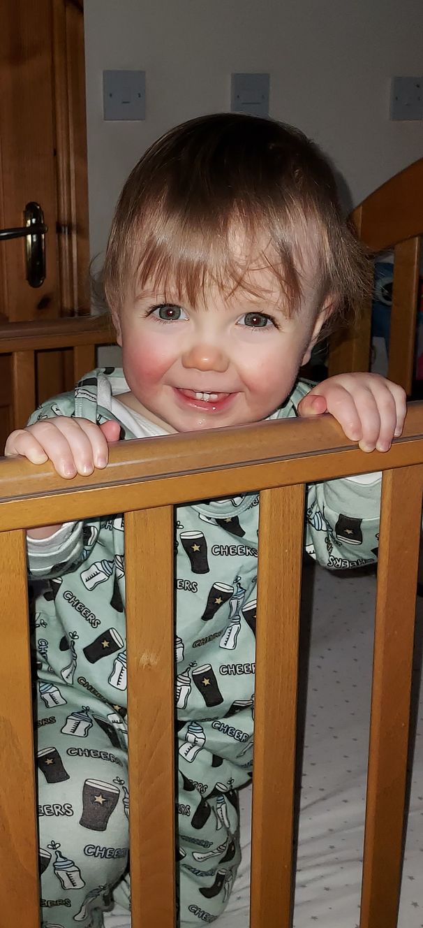 Customer photo review of Cheers Onesie