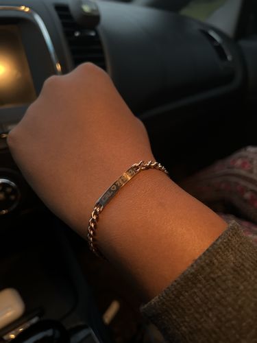 Customer photo review of Engraved Bracelet Set - W/ Eternal Rose Box