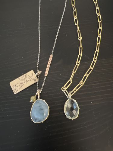 Customer photo review of Apatite Faceted Rondelle Gemstone