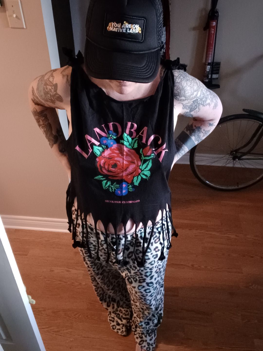 Customer photo review of Land Back Rose Tee
