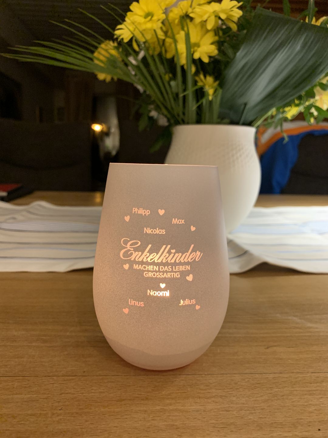 Customer photo review of Meine Enkelkinder - Großeltern-Windlicht