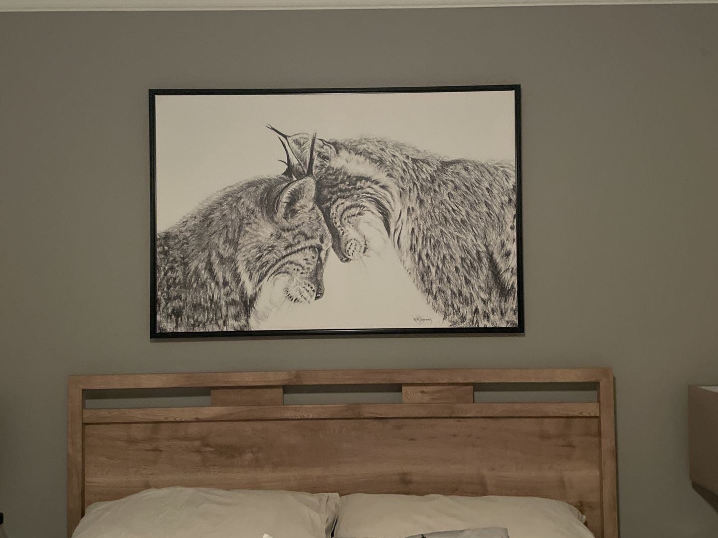 Customer photo review of Lynx in love illustration - "Social Animal" Collection