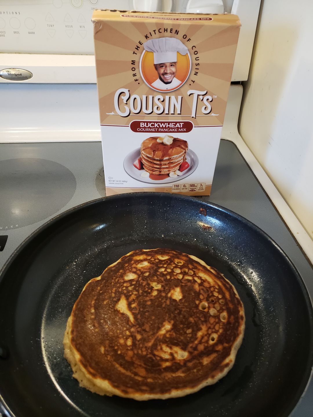 Customer photo review of Cousin T's Buckwheat Gourmet Pancake Mix (2 Pack)