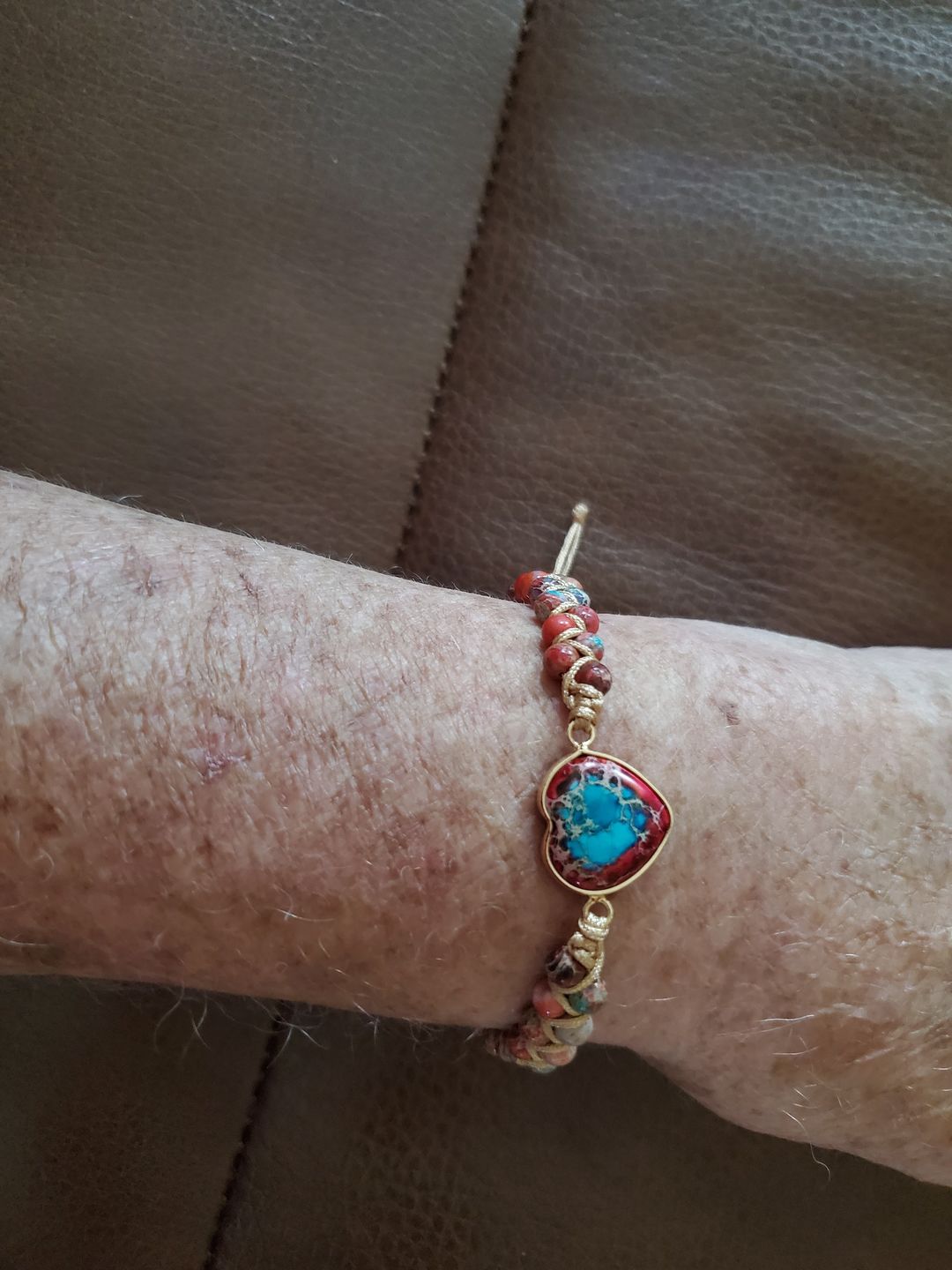 Customer photo review of Passionate Heart Jasper Bracelet