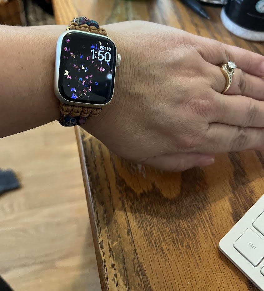 Customer photo review of Moonlight Jasper Apple Watch Strap