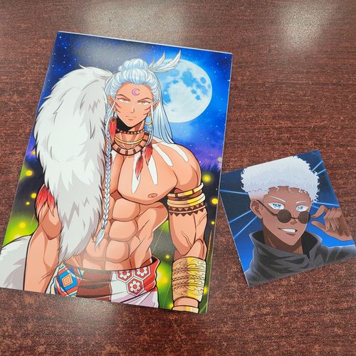 Customer photo review of Native American Sesshomaru Print