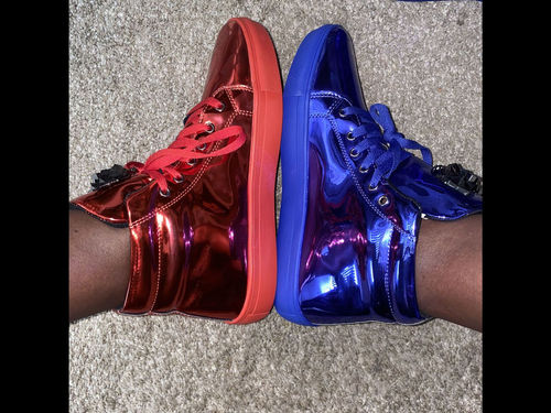 Customer photo review of High Top Fashion Board Shoes